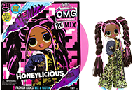 L.O.L Surprise O.M.G. Remix Honeylicious Fashion Doll, 25 Surprises with Music, Currently priced at £40.00